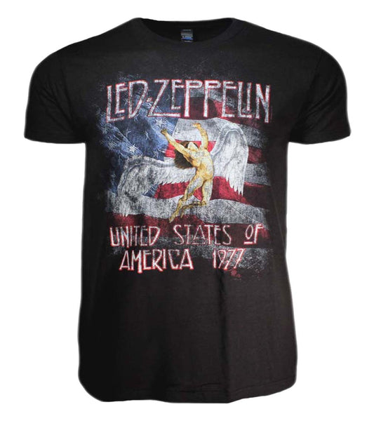 Led Zeppelin USA 77 with Flag T-Shirt