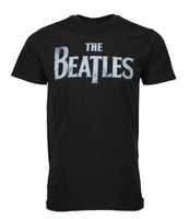 T-shirt noir à logo en détresse Beatles