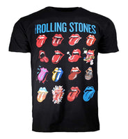 T-shirt Rolling Stones Evolution bleu et noir solitaire