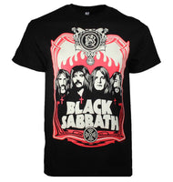 T-shirt noir Sabbath Red Flames