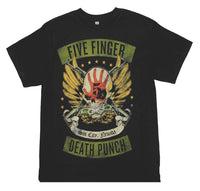 T-shirt verrouillé et chargé à cinq doigts