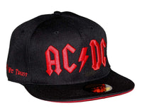 Casquette plate Snapback avec logo rouge AC / DC