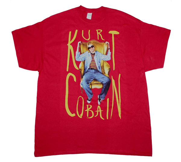 Kurt Cobain Sitting Chair Photo T-Shirt