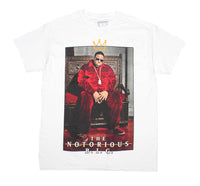 Notorious BIG Biggie Crown Throne T-shirt blanc