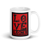 Tasse de musique rock d'amour