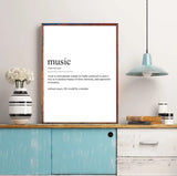 Music Definition Wall Art Music Vintage Acoustic Guitar Posters Prints (without frame) SJA