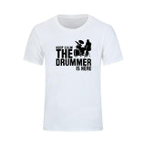 T-Shirt 'Keep Calm The Drummer Is Here' Men's Music Tops Various Colors