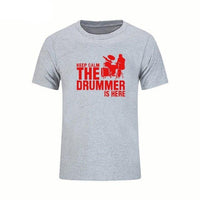 T-Shirt 'Keep Calm The Drummer Is Here' Men's Music Tops Various Colors