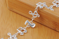 Music notes Bracelet (925 Sterling Silver) for Women Jewelry Accessories