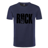 ROCK Music T Shirt Guitar Tops en coton