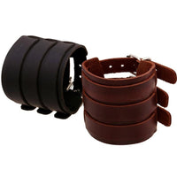 Wide Leather Bracelets Men Women Vintage Rock Jewelry (various styles) SJA9