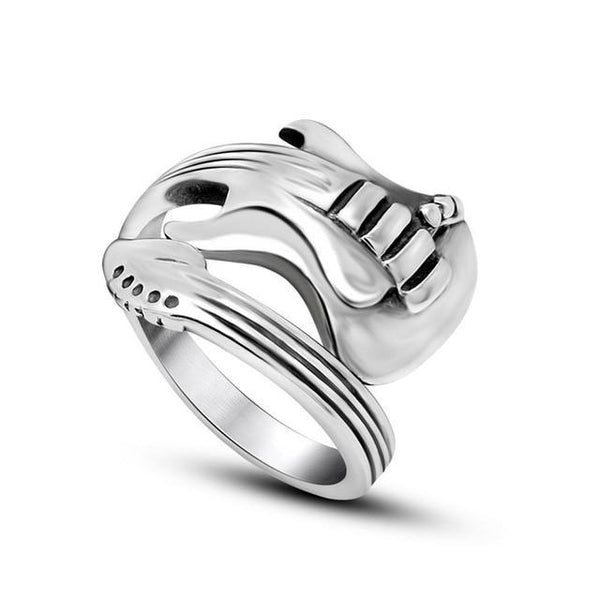 Guitar/ Bass Ring For Men Stainless Steel Fashion Jewelry SJA9