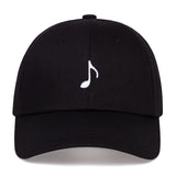 Eighth Note Baseball Cap Embroidered Adjustable Music Note Cap