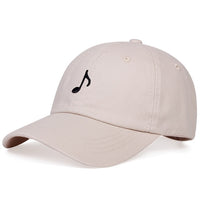 Eighth Note Baseball Cap Embroidered Adjustable Music Note Cap