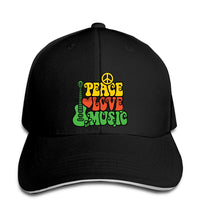 Casquette de baseball PEACE LOVE MUSIC Reggae Snapback Hat SJA
