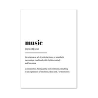 Music Definition Wall Art Music Vintage Acoustic Guitar Posters Prints (without frame) SJA