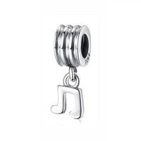 'I Love Music' Charm 925 Sterling Silver Pendant