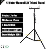 4 Meter Heavy LED Par Light Bracket Hand Crank Tripod Stand