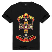 Guns N Roses T-shirts Rock Band Men/Women 100% Cotton Tops - Various Prints SJA