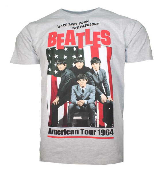 Beatles American Tour 1964 Gray T-Shirt