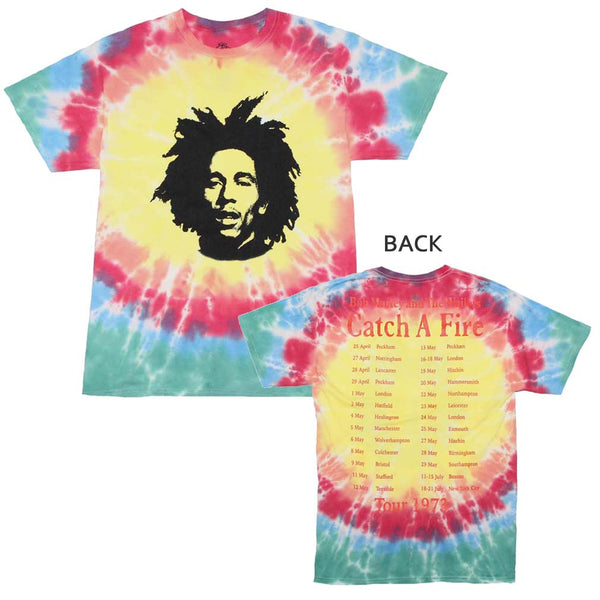 Bob Marley Catch A Fire Tie Dye T-Shirt